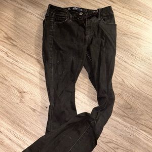 black low rise flare jeans